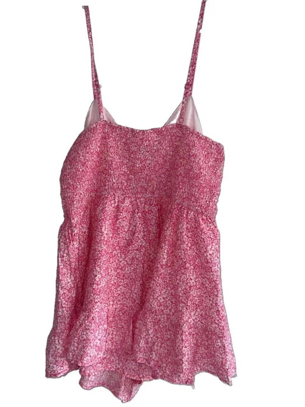 NWT No Boundaries Ruffle Romper W/ Skirt Sz L Pink Floral Twee Babydoll